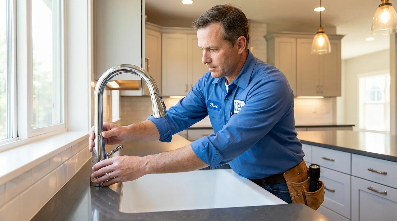 Kitchen faucet installation by Johns Plumbing LLC in Rosiclare